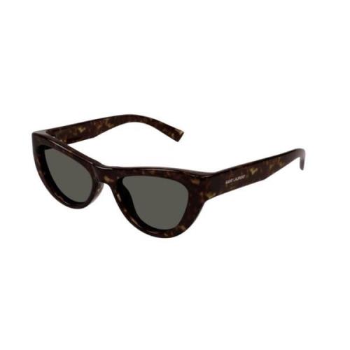 Klassieke Havana zonnebril met grijze lenzen Saint Laurent , Brown , D...