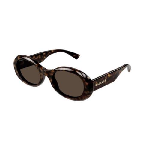 Bruin Havana Zonnebril Gg1587S Model Gucci , Brown , Dames