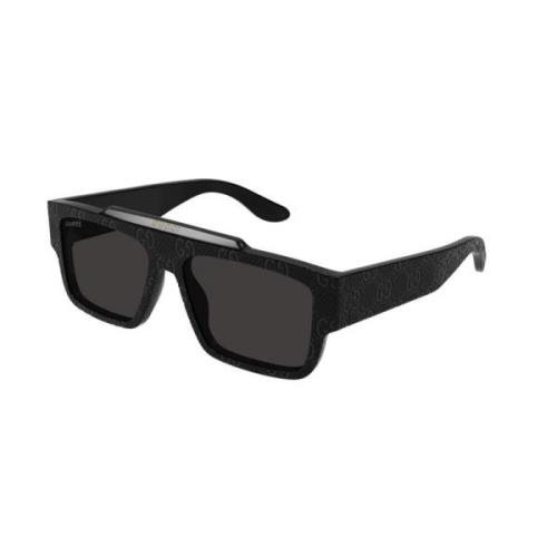 Zwart Grijs Zonnebril Gg1460S Gucci , Black , Heren