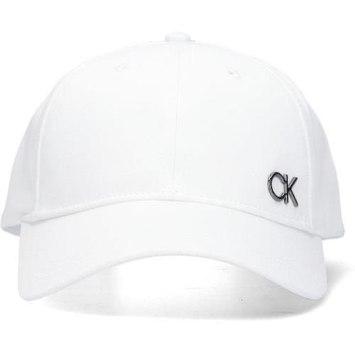 Metal Bb Cap Wit Textiel Calvin Klein , White , Heren