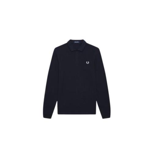 Lange Mouw Polo Shirt Fred Perry , Black , Heren