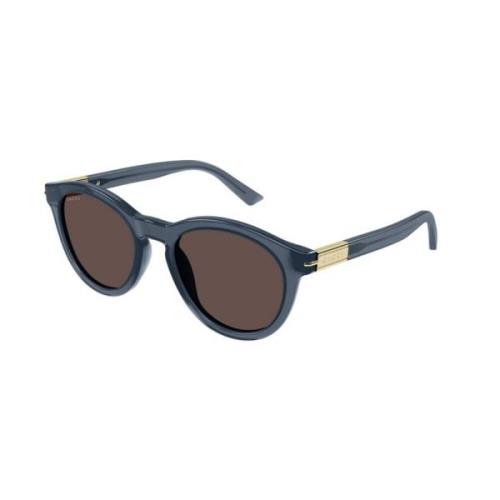 Blauw Bruin Zonnebril Gg1501S Gucci , Blue , Heren