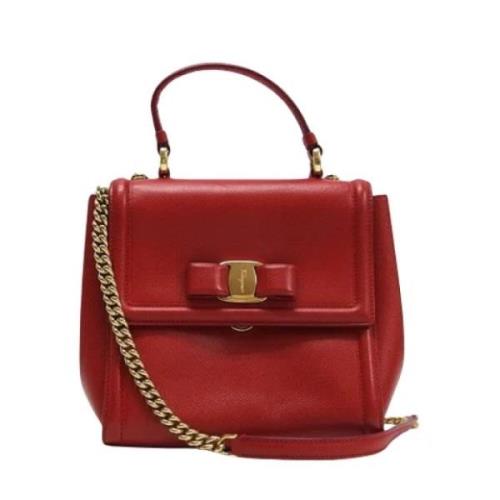 Pre-owned Leather shoulder-bags Salvatore Ferragamo Pre-owned , Red , ...