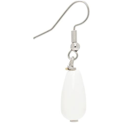 Witte Hanger Oorbellen Messing Haaksluiting Dries Van Noten , White , ...