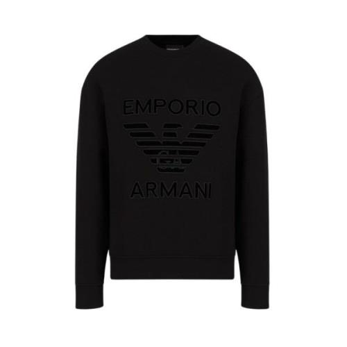 Sweatshirt met ronde hals Emporio Armani , Black , Heren