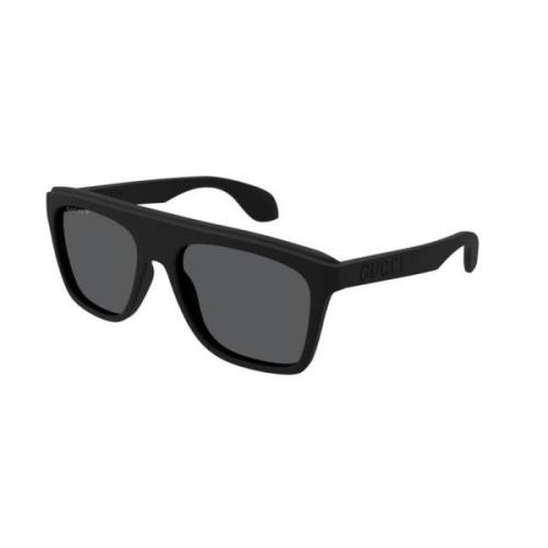 Stijlvol Zwart Grijs Zonnebril Gucci , Black , Unisex