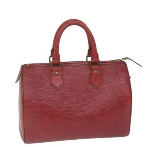 Pre-owned Leather handbags Louis Vuitton Vintage , Red , Dames