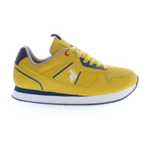 Stralend Gele Veterschoenen U.s. Polo Assn. , Yellow , Heren