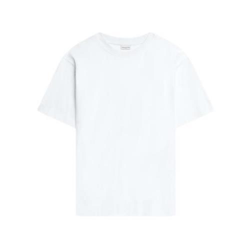 Witte Katoenen T-shirt met Ronde Hals Dries Van Noten , White , Heren