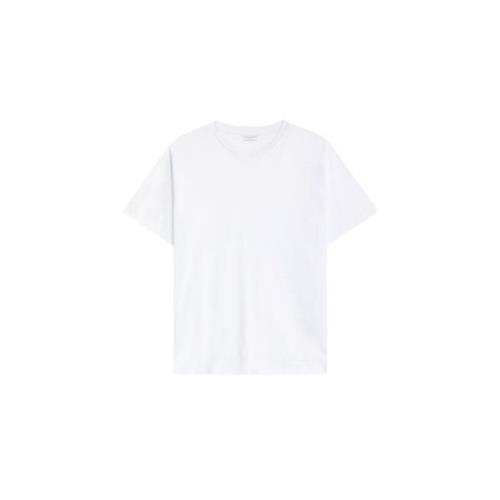 Witte Katoenen T-shirt met Ronde Hals Dries Van Noten , White , Heren