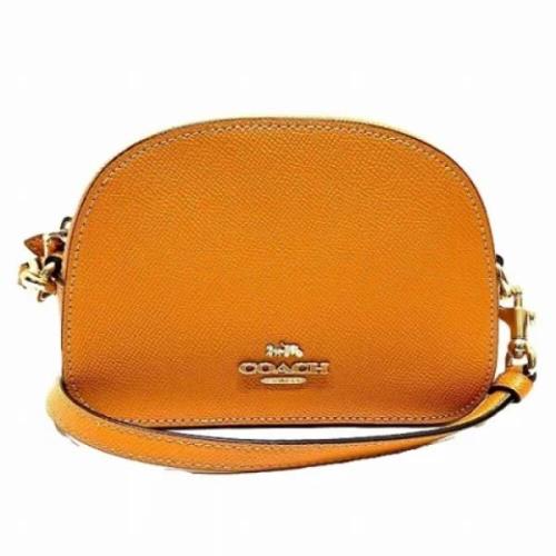 Pre-owned Leather shoulder-bags Coach Pre-owned , Orange , Dames