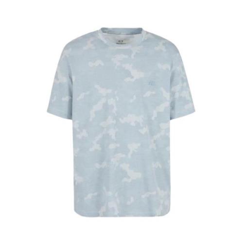 Camouflage Katoenen Relaxed Fit T-shirt Armani Exchange , Blue , Heren