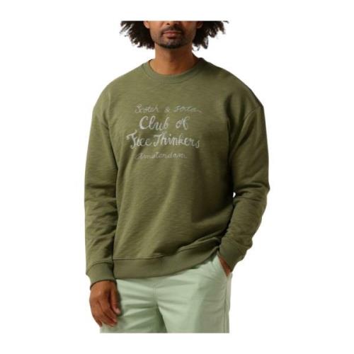 Groene Chest Artwork Sweatshirt Scotch & Soda , Green , Heren