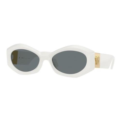 Stijlvolle zonnebril in blauw Versace , White , Dames