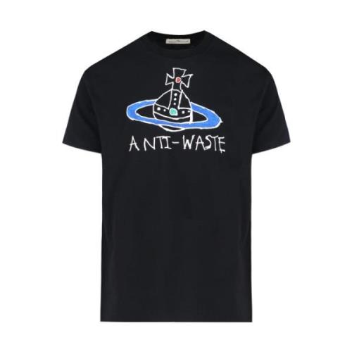 Klassieke T-shirt en Polo in Zwart Vivienne Westwood , Black , Heren