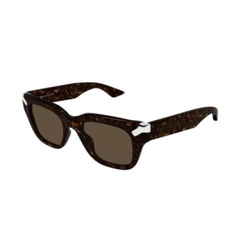 Bruin Havana Zonnebril Am0439S 003 Alexander McQueen , Brown , Unisex