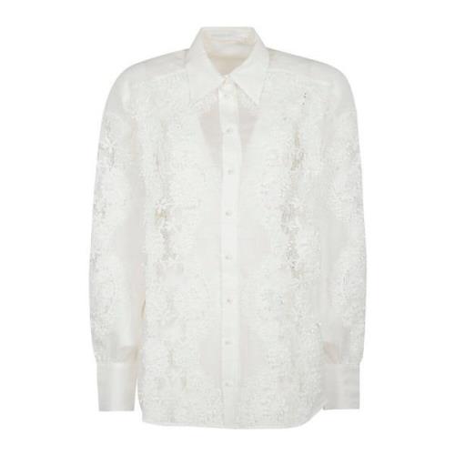 Bloemen Kant Shirt Zimmermann , White , Dames