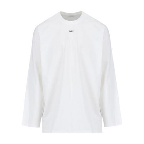 Witte Logo T-shirt en Polo Off White , White , Heren