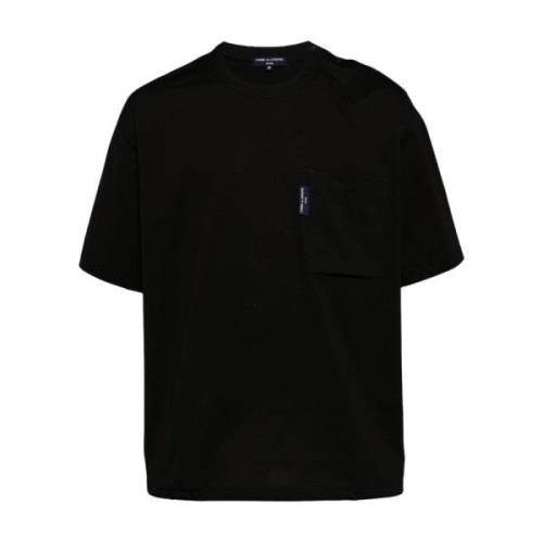 Zwart Jersey Crew Neck T-shirt Comme des Garçons , Black , Heren