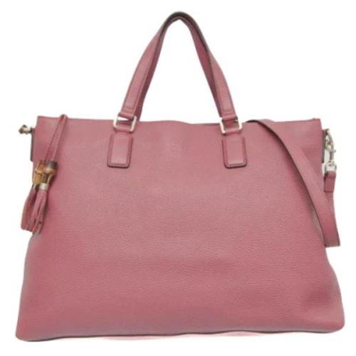 Pre-owned Leather gucci-bags Gucci Vintage , Pink , Dames