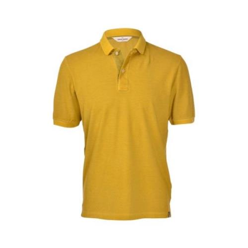 Tennis Korte Mouw Shirt Gran Sasso , Yellow , Heren