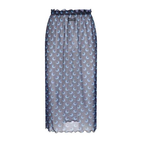 Midi Rok Marine Serre , Blue , Dames