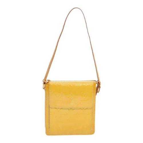 Pre-owned Leather clutches Louis Vuitton Vintage , Yellow , Dames