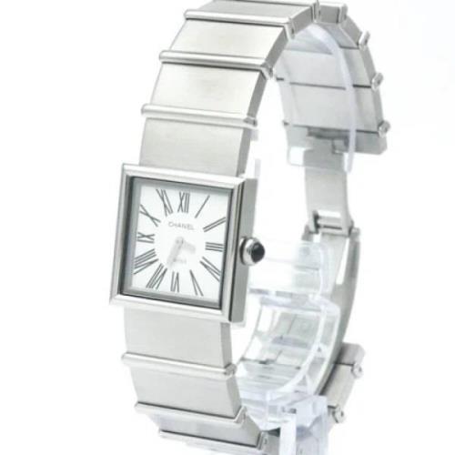 Pre-owned Stainless Steel watches Chanel Vintage , White , Dames