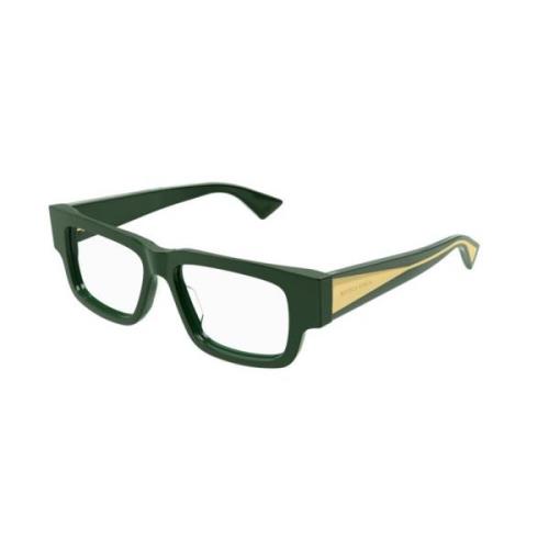 Groene Frame Zonnebril Bv1280O 003 Bottega Veneta , Green , Unisex