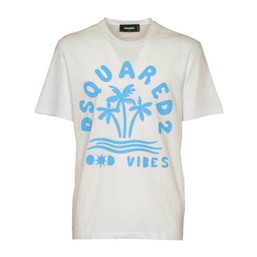 Stijlvolle T-shirts en Polos Dsquared2 , White , Heren