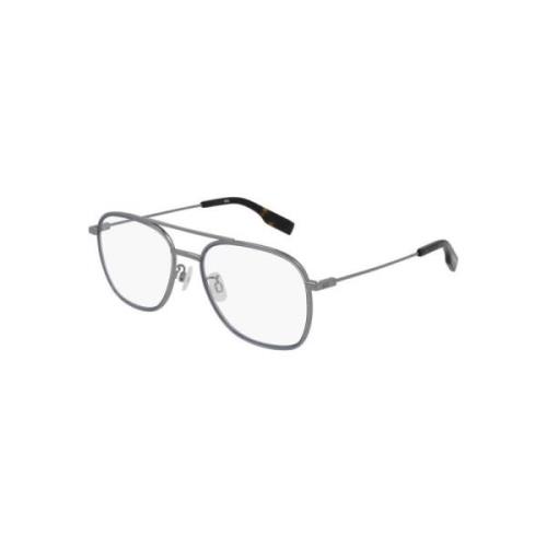 Moderne Ronde Zonnebril Zwarte Frame Alexander McQueen , Gray , Unisex