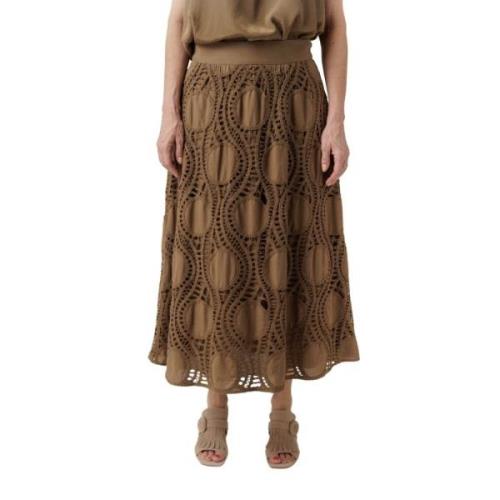 Gehaakte Maxi Rok met Rits Luisa Cerano , Brown , Dames