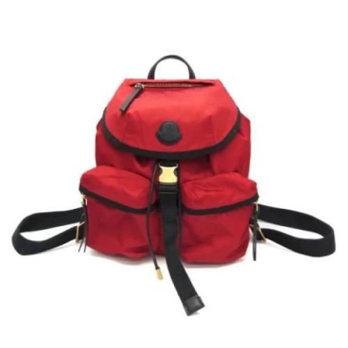 Pre-owned Leather backpacks Moncler Pre-owned , Red , Dames