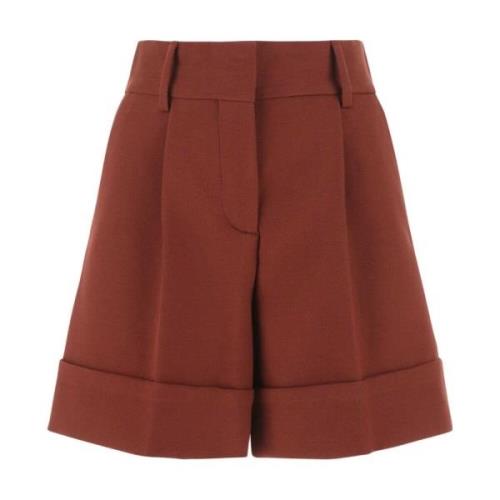 Stretch Katoenmix Bruine Shorts See by Chloé , Brown , Dames