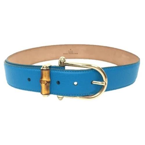 Pre-owned Leather belts Gucci Vintage , Blue , Dames