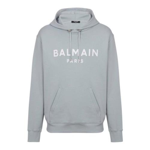 Gedrukte Pari hoodie Balmain , Gray , Heren