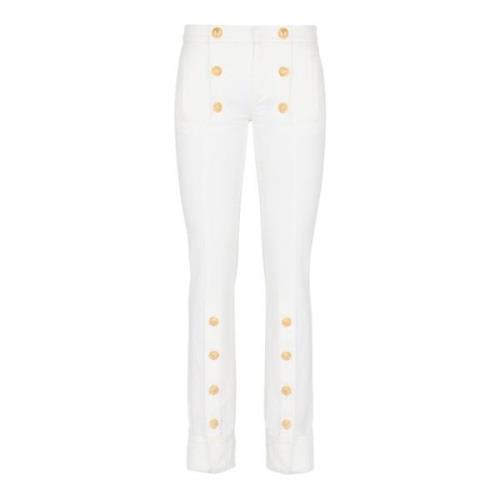 Geknoopte denim jeans Balmain , White , Dames