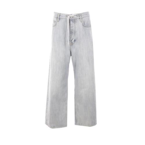 Baggy Oversize Denim Jeans Balenciaga , Gray , Heren