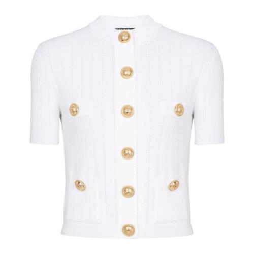 4-pocket gebreide vest Balmain , White , Dames