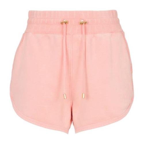 Shorts met vintage borduursel Balmain , Pink , Dames