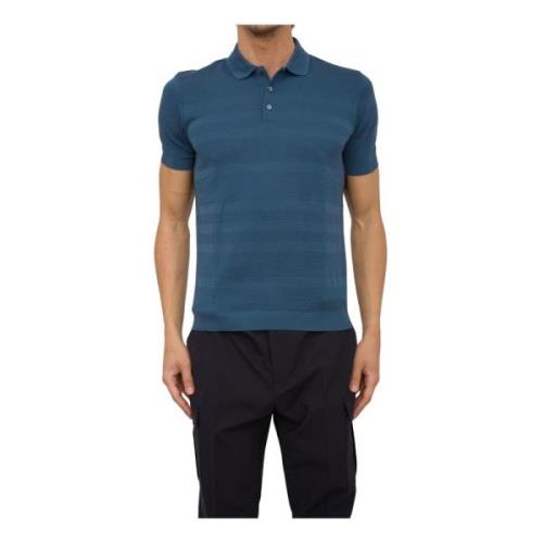 Klassieke Polo Shirt voor Mannen Corneliani , Blue , Heren
