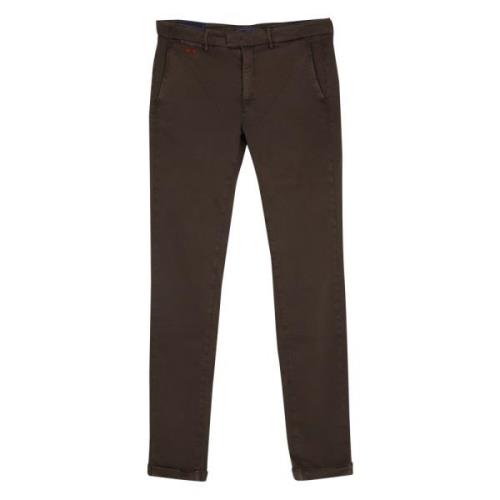 Slim Fit Donkerbruine Broek Tramarossa , Brown , Heren