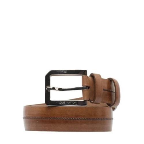 Pre-owned Leather belts Louis Vuitton Vintage , Brown , Dames