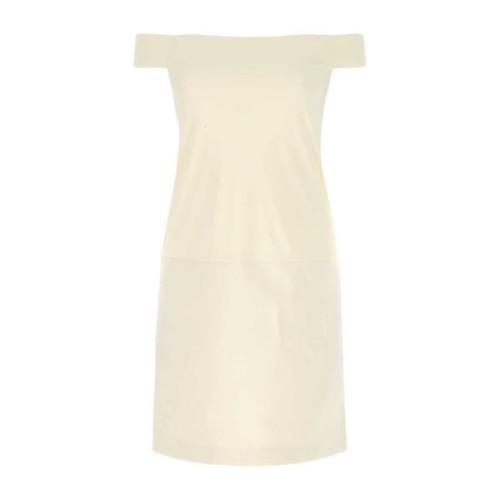 Elegante Ivoor Viscose Blend Jurk Khaite , White , Dames