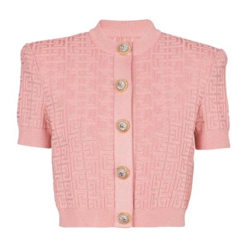 PB Labyrinth gebreide vest Balmain , Pink , Dames