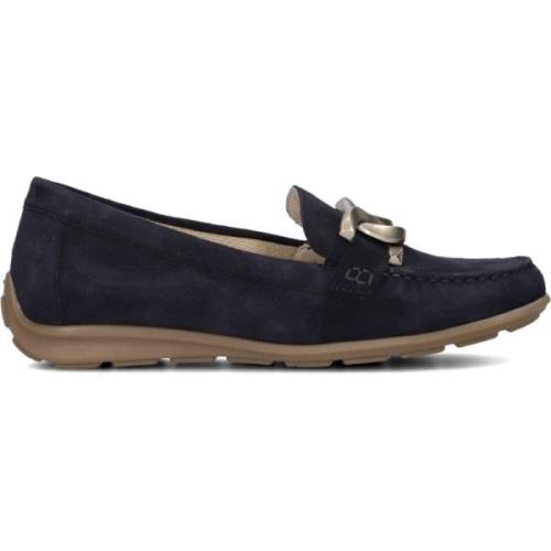 Dames Loafers Stijlvol Donkerblauw Suède Gabor , Blue , Dames