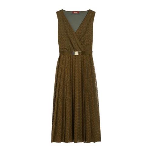 Bloemen Kant Midi Jurk Max Mara Studio , Brown , Dames