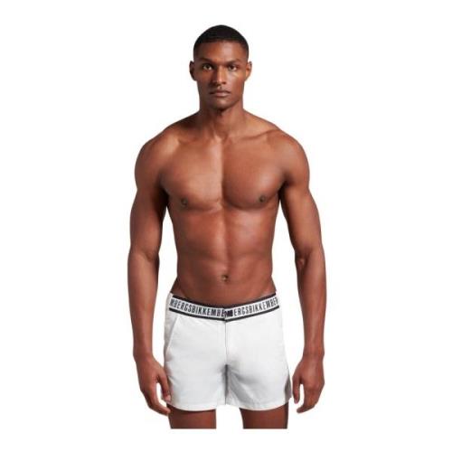 Logo Zwemshorts - Wit Bikkembergs , White , Heren