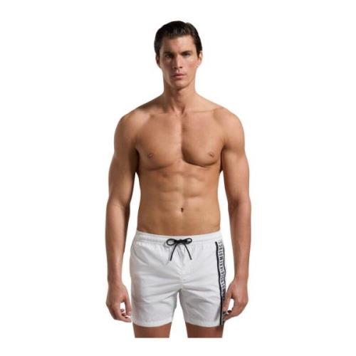 Zijlogo Zwemshorts Bikkembergs , White , Heren