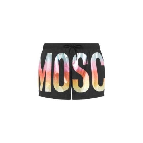 Regenboog Logo Boxer Zwembroek Moschino , Multicolor , Heren